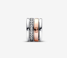 Load image into Gallery viewer, 925 Sterling Silver Two Tone &quot;I LOVE YOU&quot; Turning Rings Bead Charm