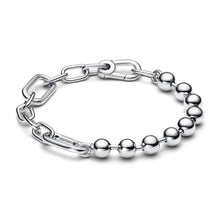 Load image into Gallery viewer, 925 Sterling Silver ME Link Beaded Bracelet