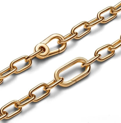 Gold Plated ME Small Link Chain Necklace