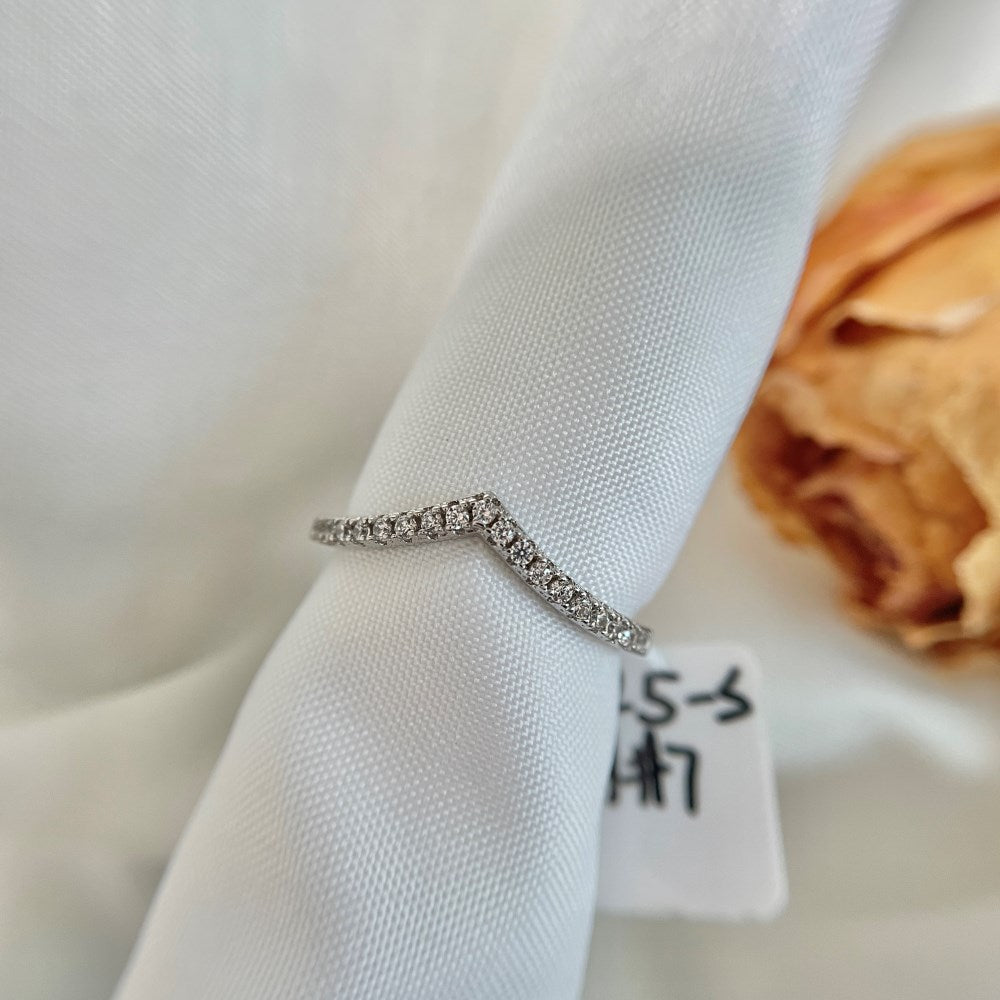 CZ Sparkling Wishbone Ring