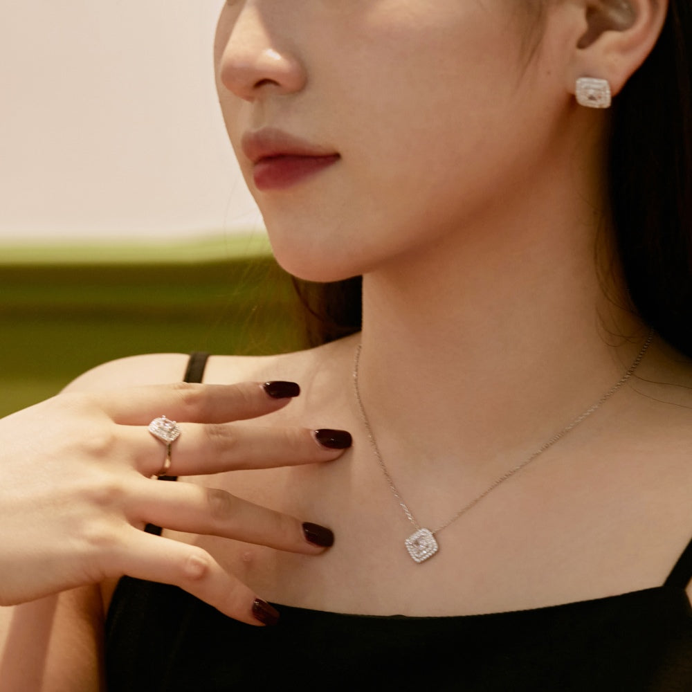 CZ Cocktail Square Ring