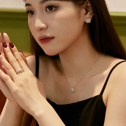 CZ Cocktail Square Ring