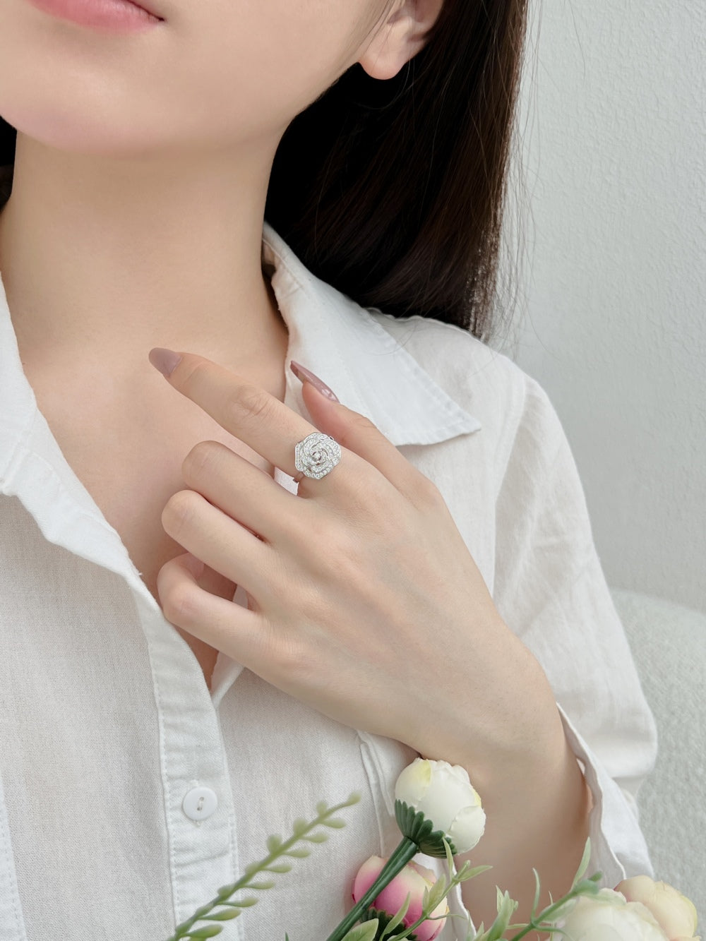 CZ Rose Ring
