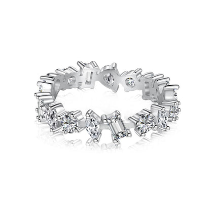 Multi Cut CZ Anniversary Ring
