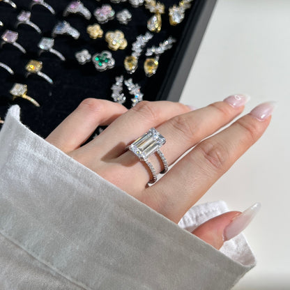 CZ Rectangle Ring