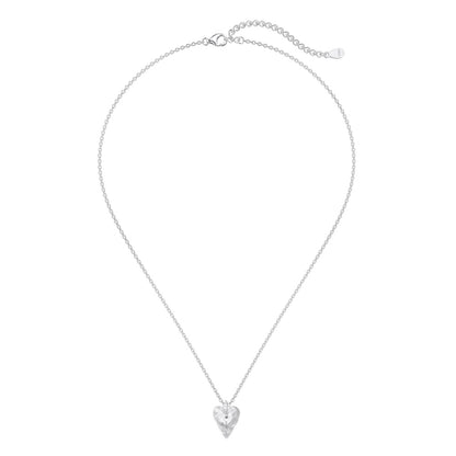 Brushed Heart Pendant Necklace