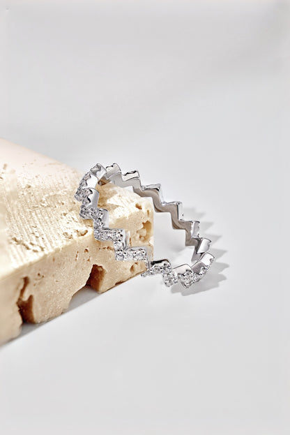 Zig Zag CZ Anniversary Band
