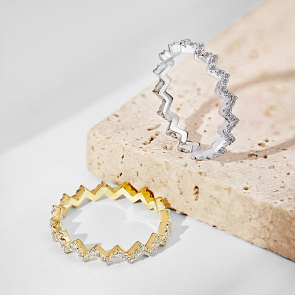 Zig Zag CZ Anniversary Band