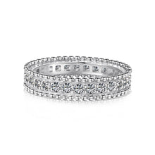 Load image into Gallery viewer, 925 Sterling Silver Round CZ Anniversary Band