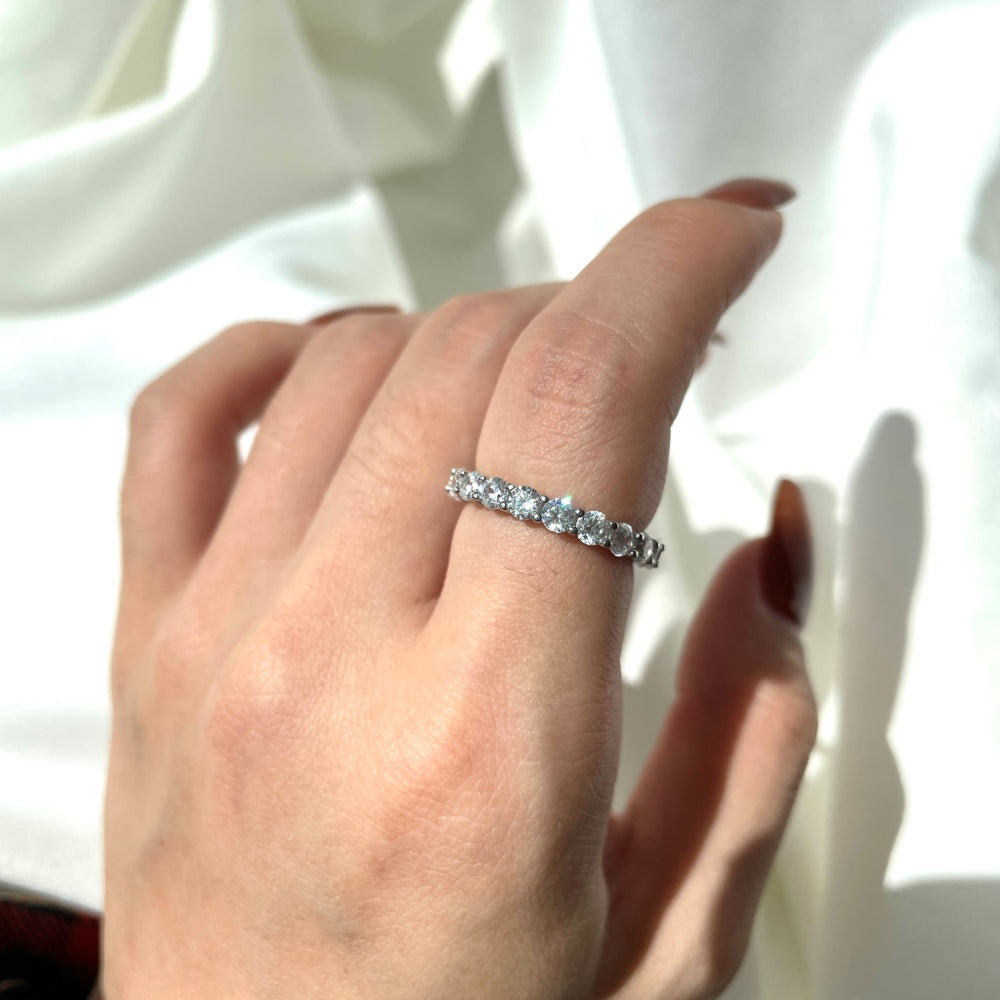 Round CZ Anniversary Band