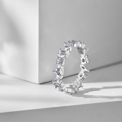 Multi Cut CZ Anniversary Ring