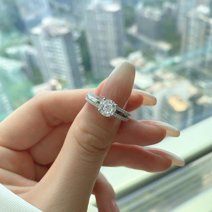 Clear CZ Round Solitaire Ring