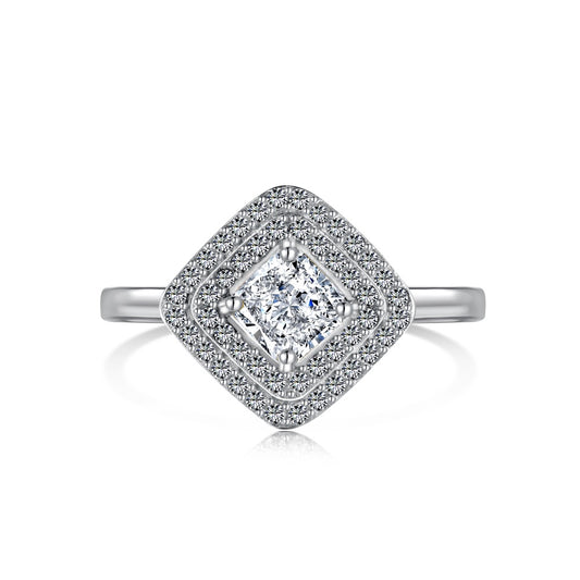 CZ Cocktail Square Ring