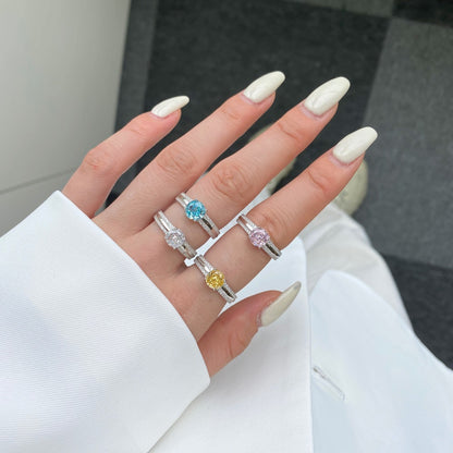 Clear CZ Round Solitaire Ring