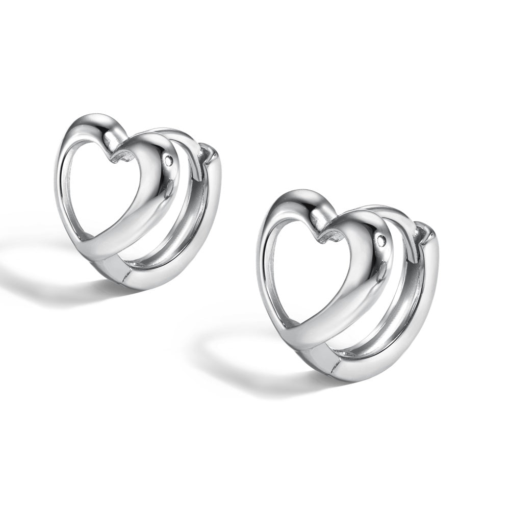Heart Hoop Earrings