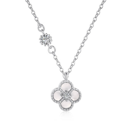 Mother of Pearl Clover Necklace