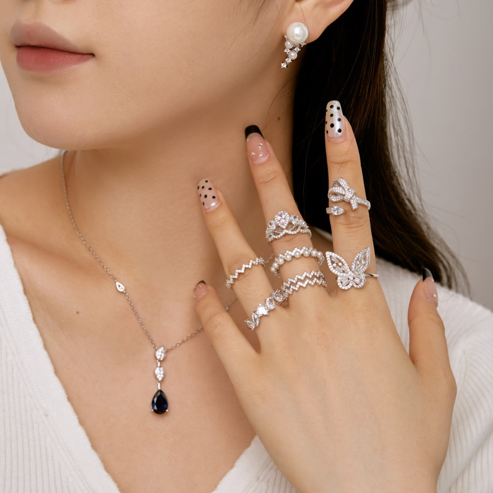 Zig Zag CZ Anniversary Band