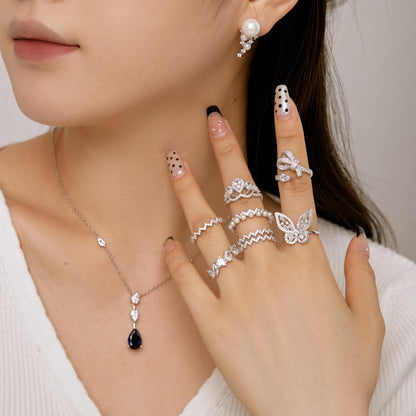 Zig Zag CZ Anniversary Band