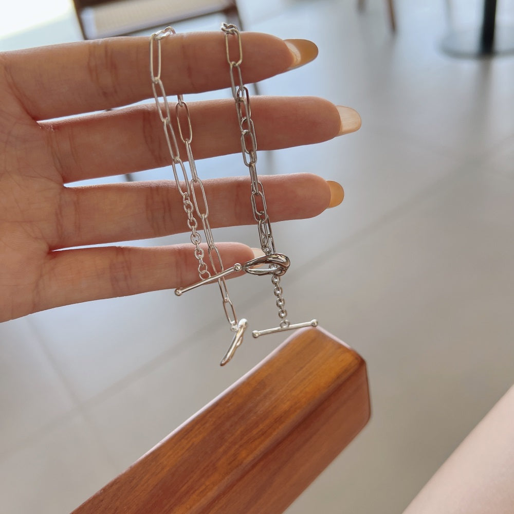 Toggle Clasp Cable Chain Link Bracelet