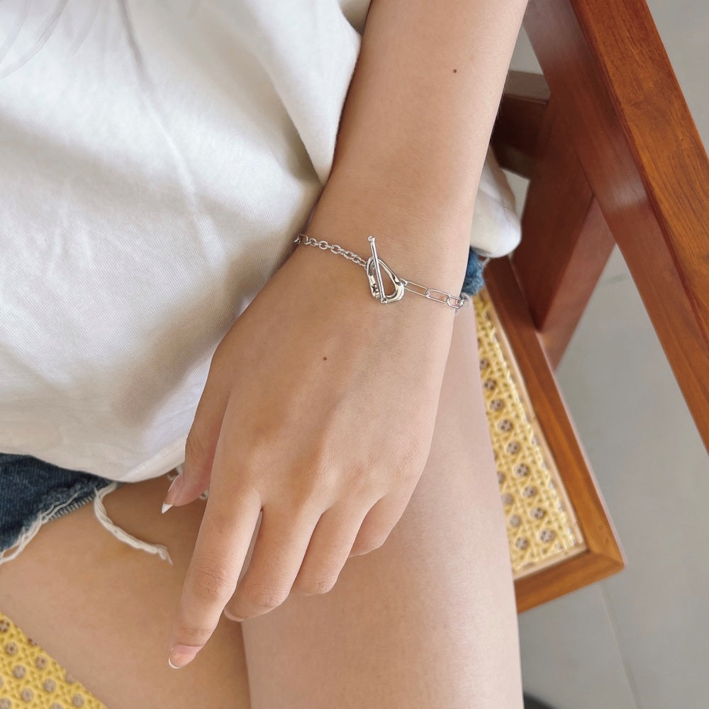 Toggle Clasp Cable Chain Link Bracelet