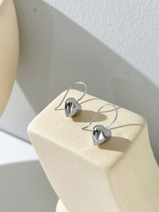 925 Sterling Silver Pretty Woman Heart Dangle Earrings