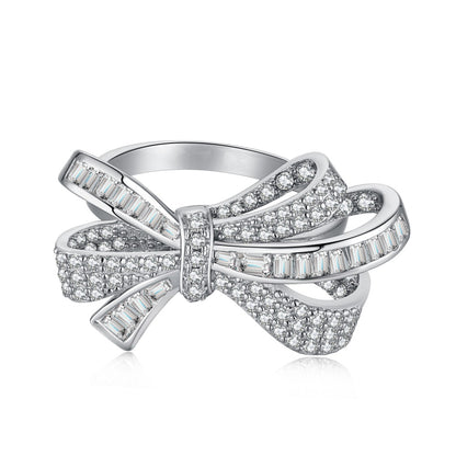 Clear CZ Bow Ring