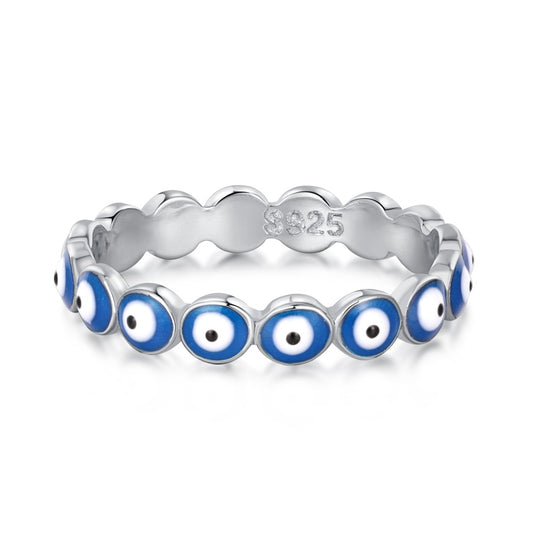 Enamel Greek Evil Eye Ring