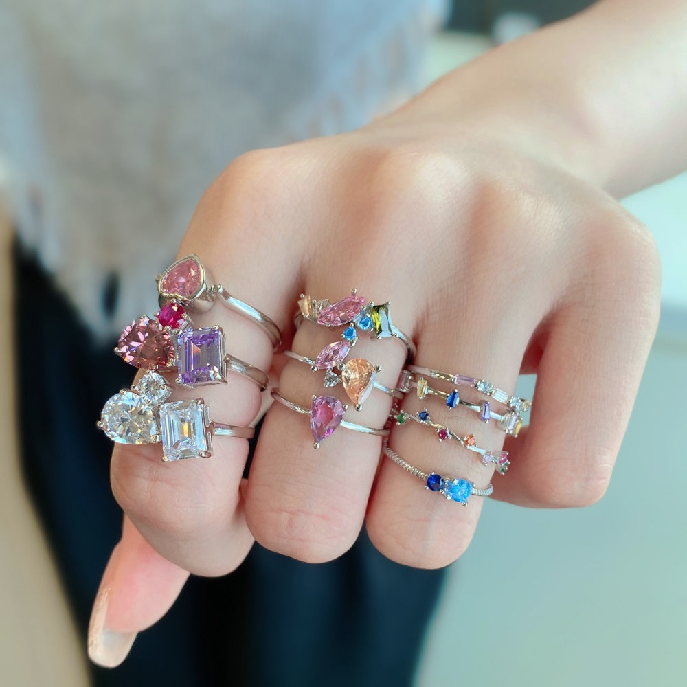 Clear CZ Trio Multi Shape Ring