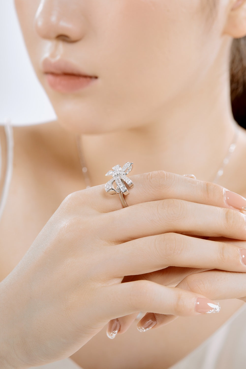 Clear CZ Bow Ring