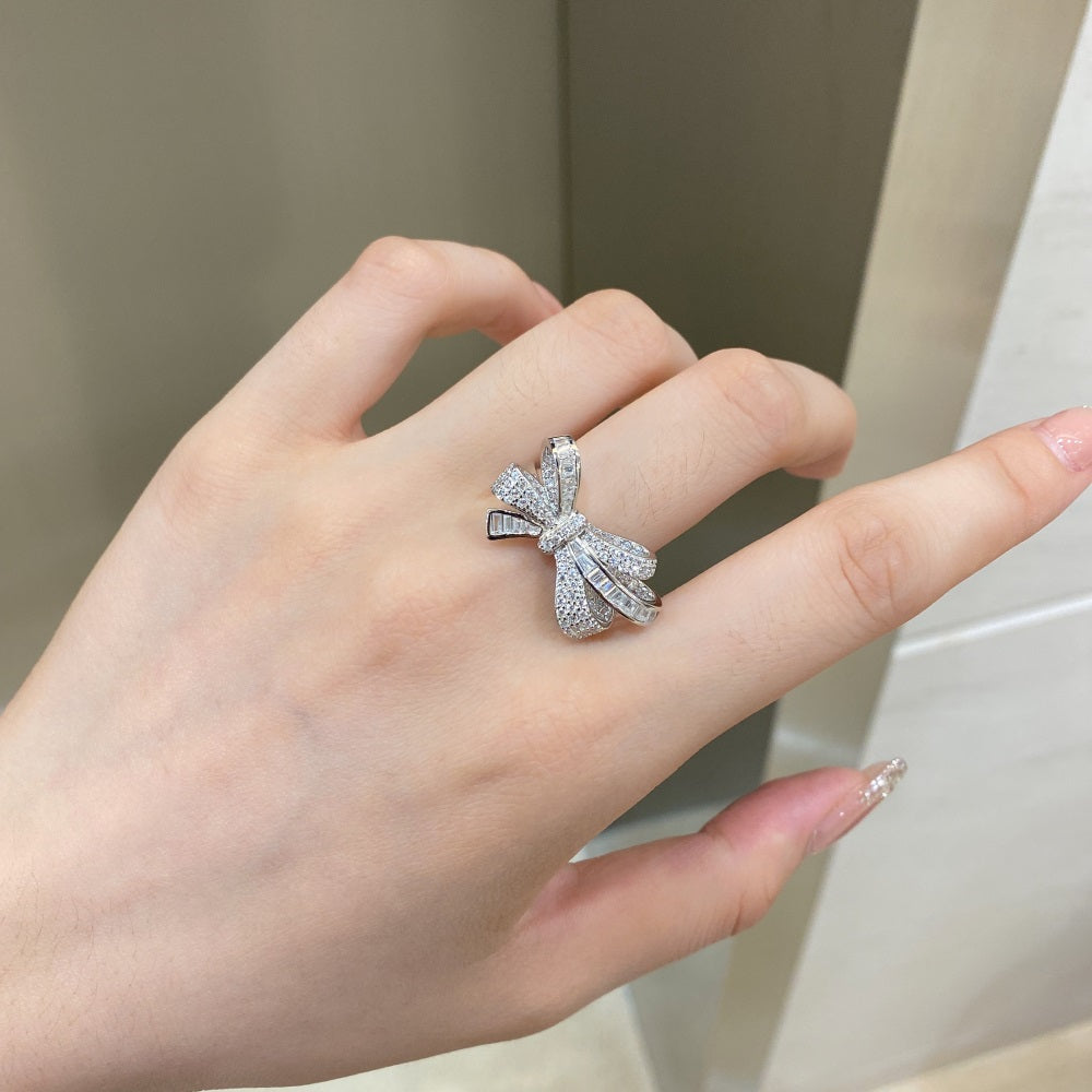Clear CZ Bow Ring