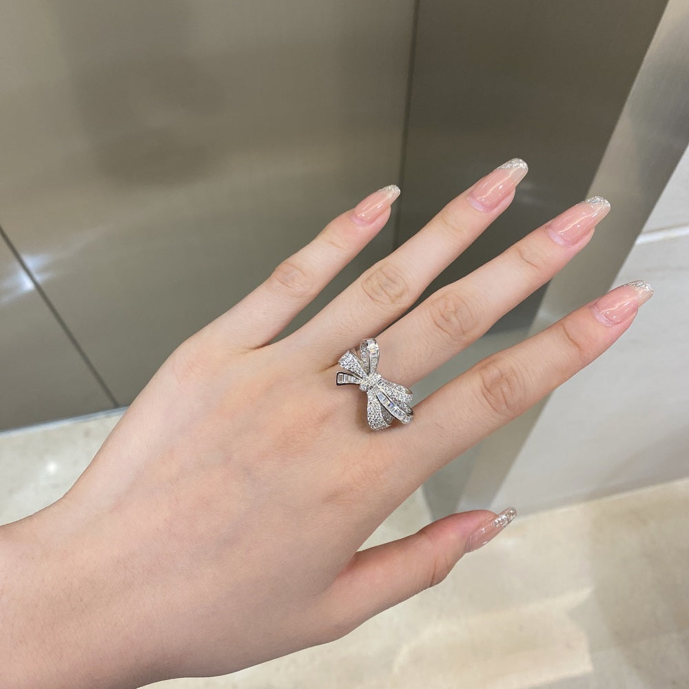 Clear CZ Bow Ring