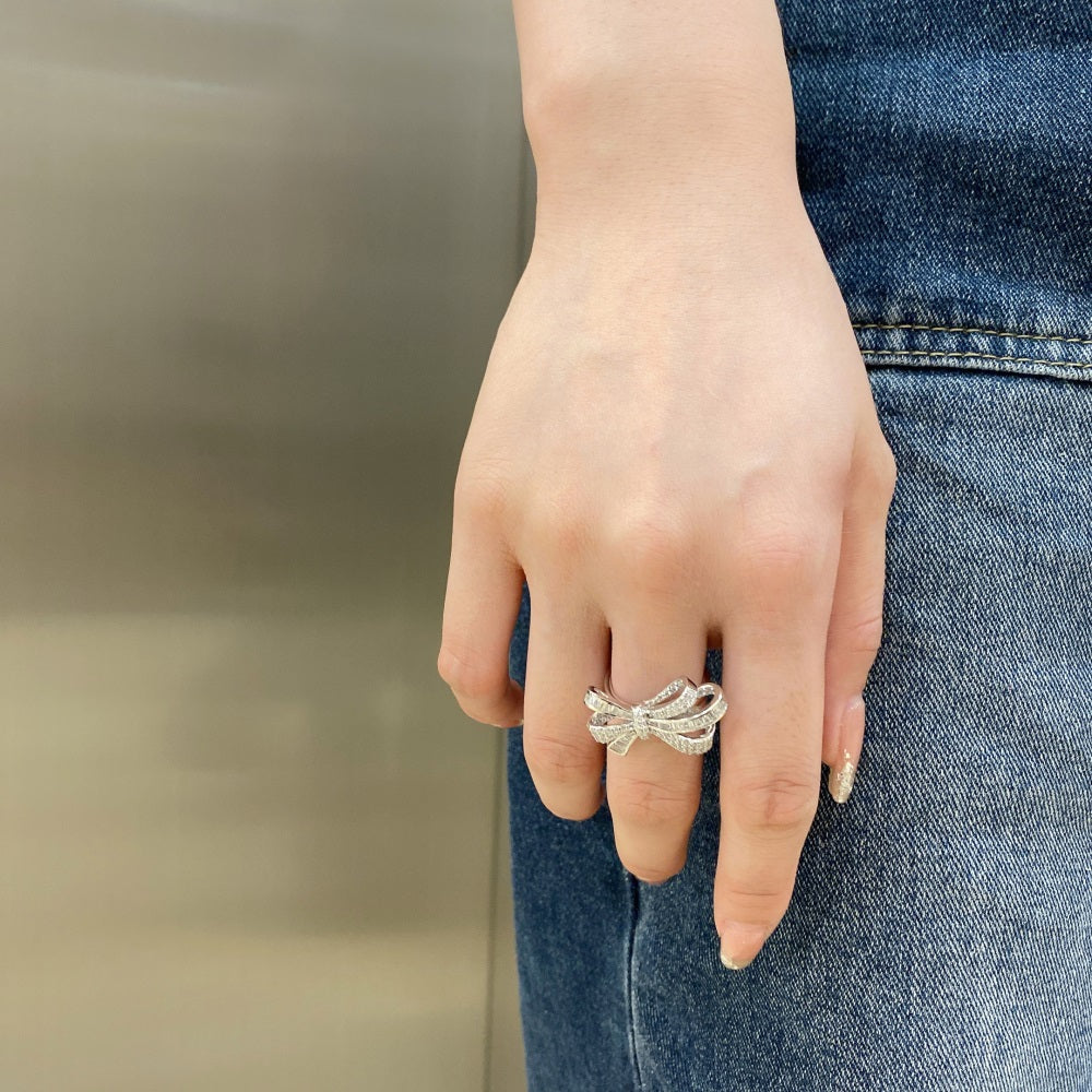 Clear CZ Bow Ring