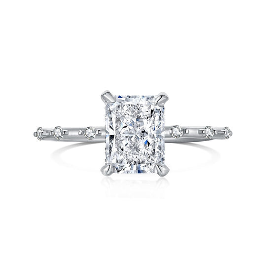 CZ Shimmering Rectangle Ring