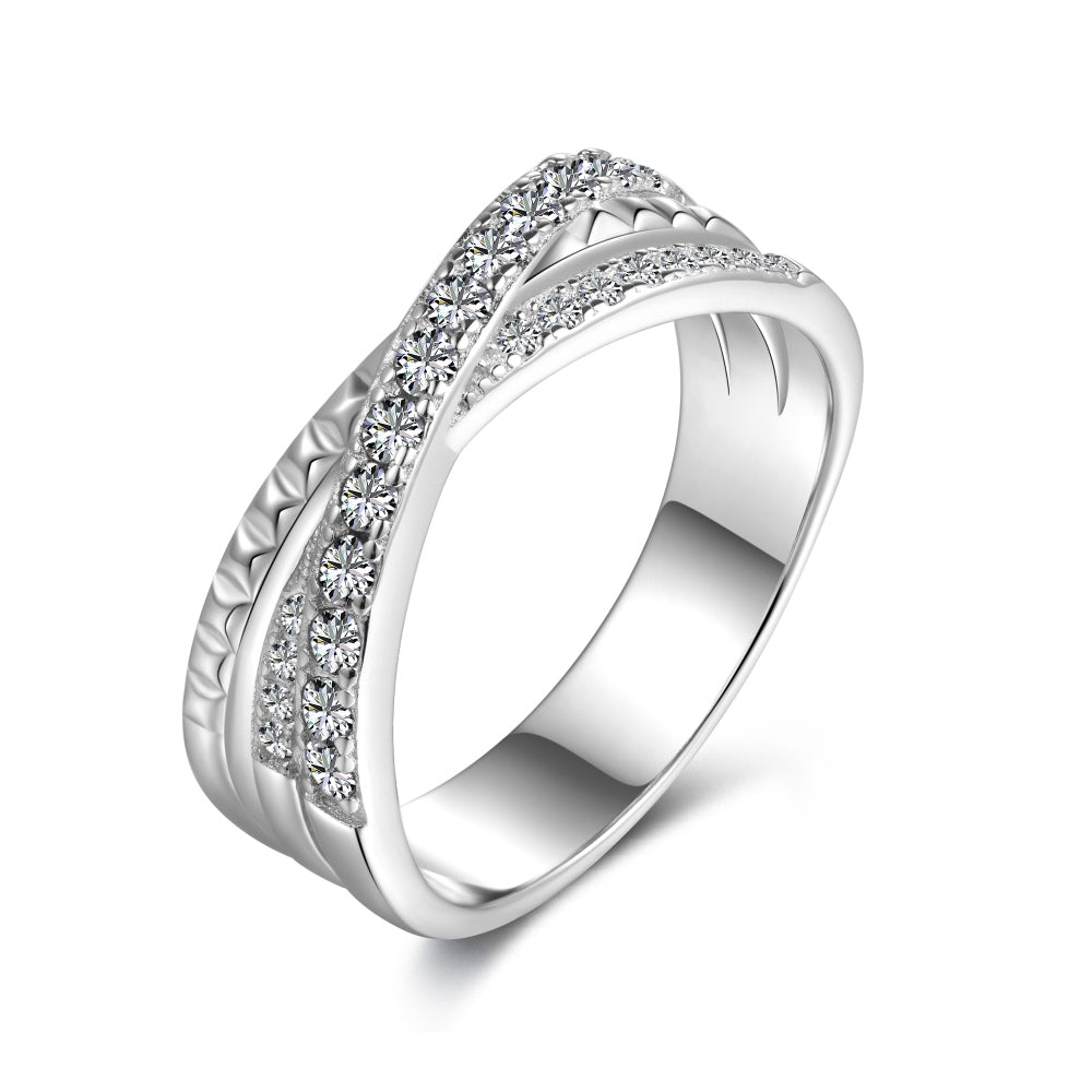 CZ Intwined Ring
