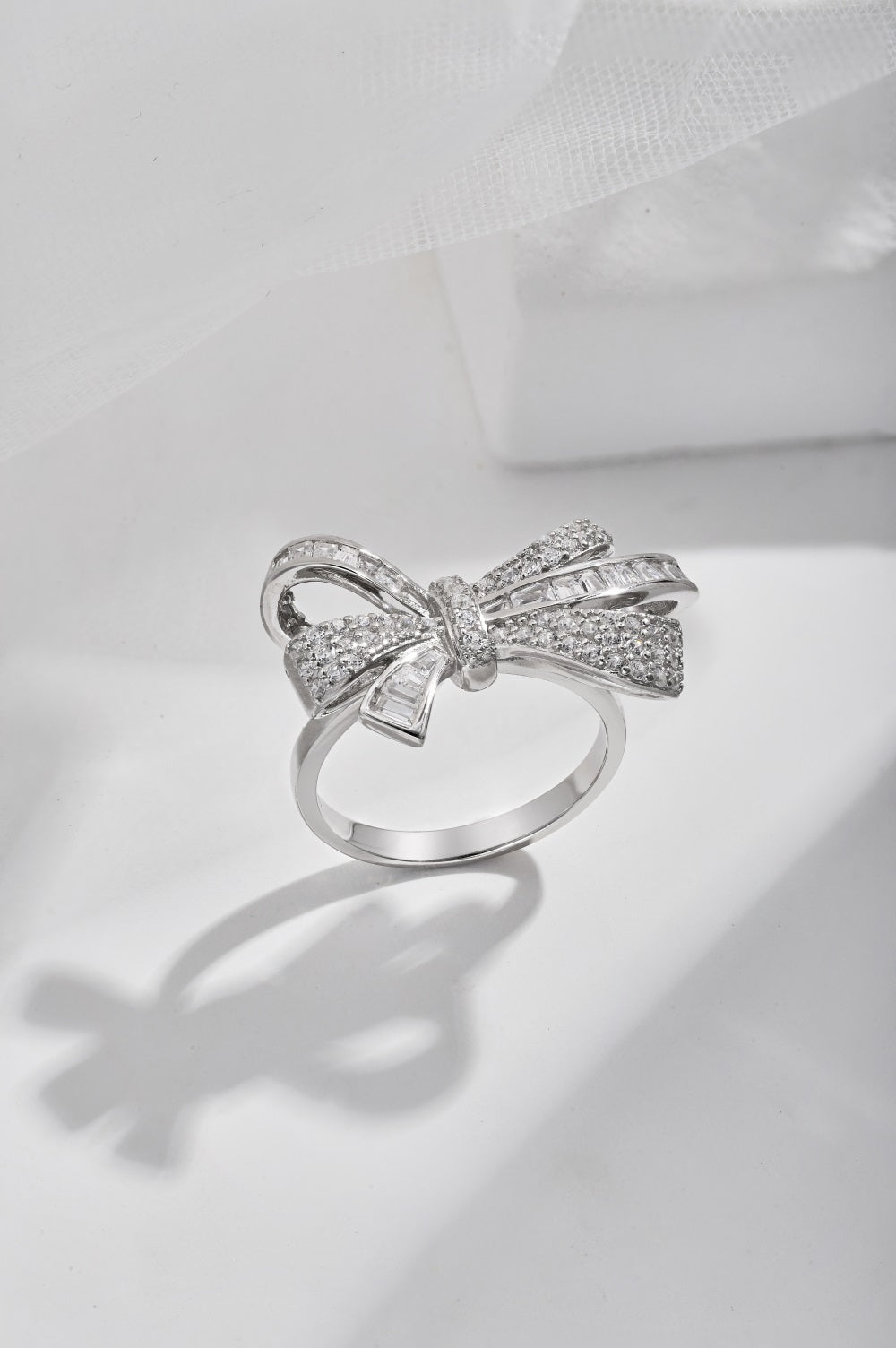 Clear CZ Bow Ring