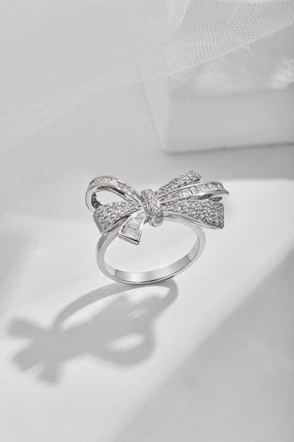 Clear CZ Bow Ring