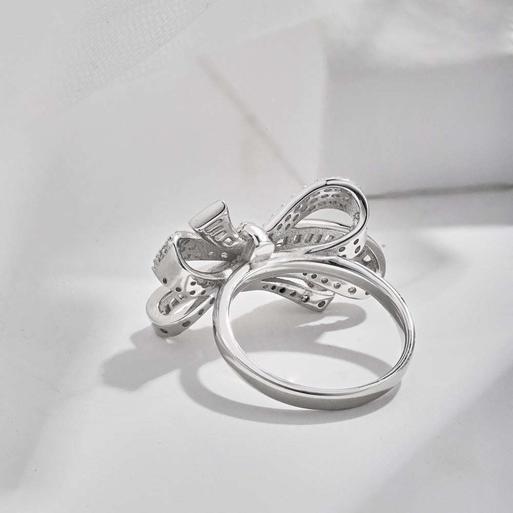 Clear CZ Bow Ring