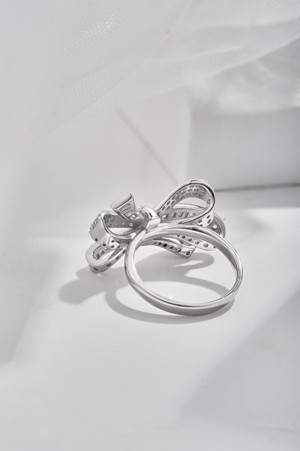 Clear CZ Bow Ring
