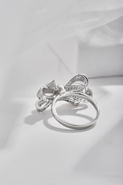 Clear CZ Bow Ring