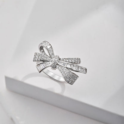 Clear CZ Bow Ring