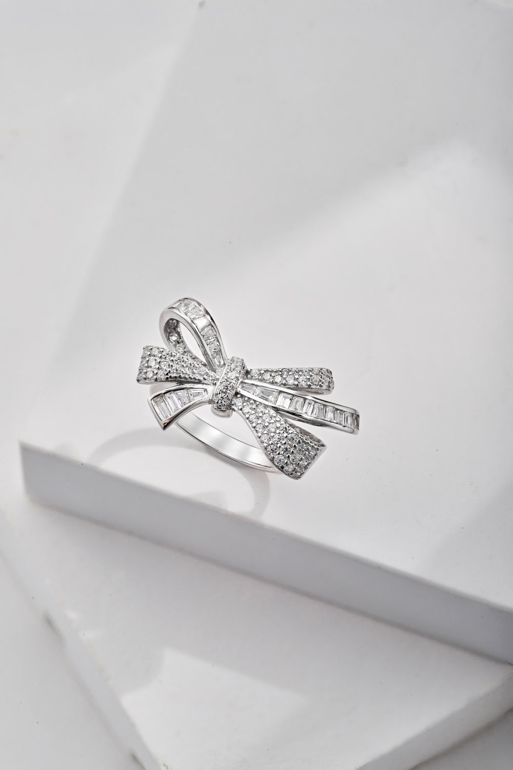 Clear CZ Bow Ring