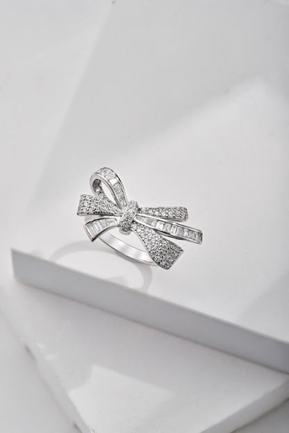 Clear CZ Bow Ring