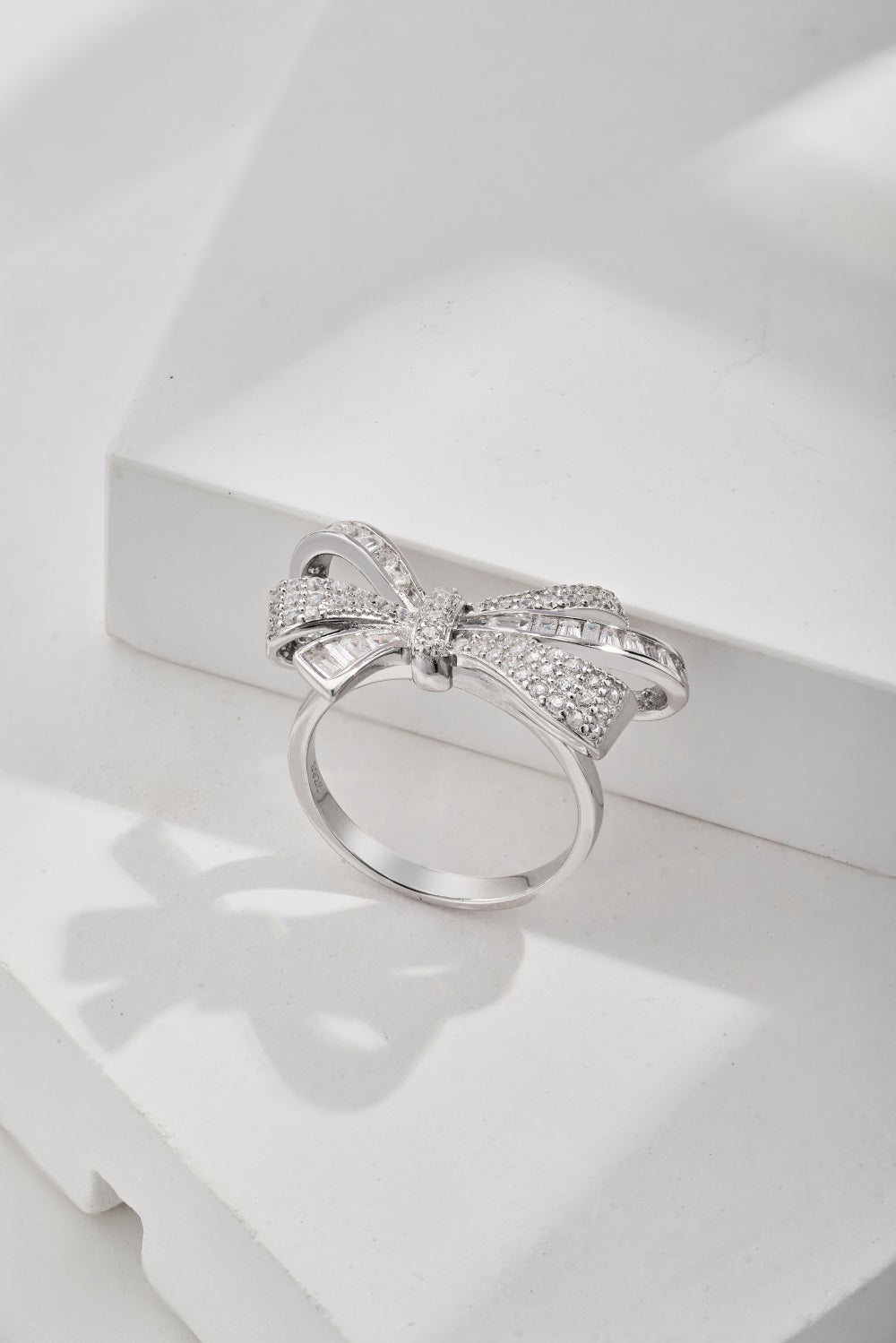 Clear CZ Bow Ring