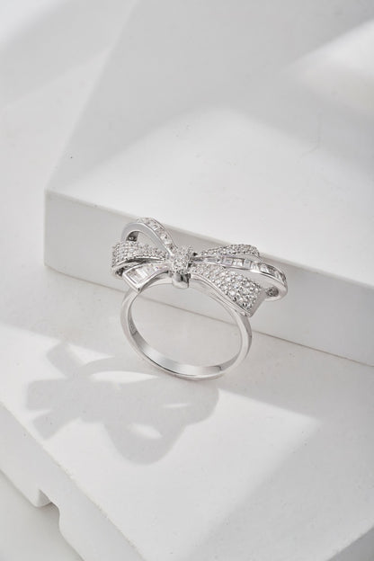 Clear CZ Bow Ring