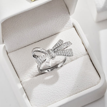 Clear CZ Bow Ring