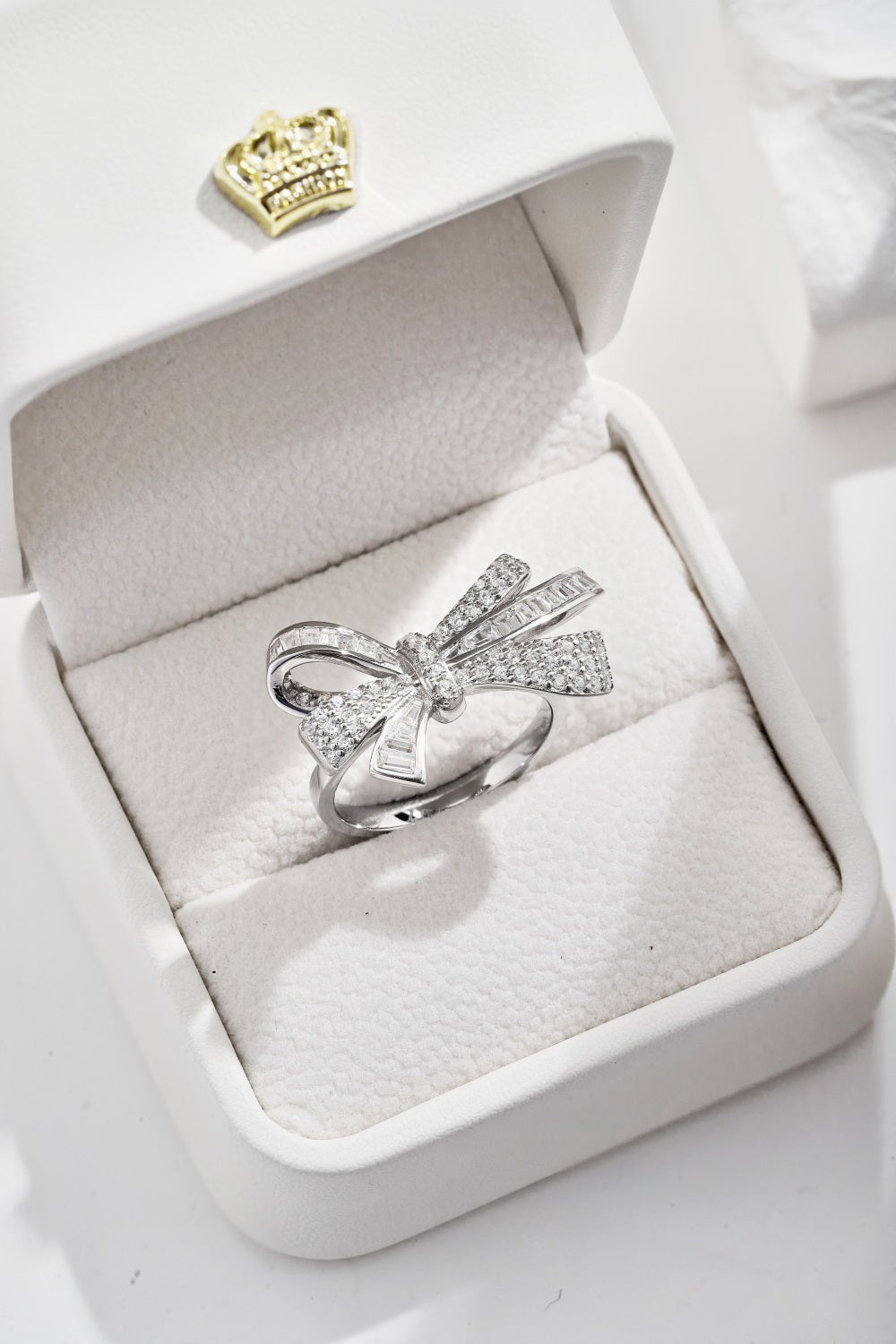 Clear CZ Bow Ring