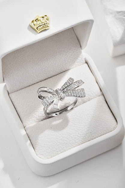 Clear CZ Bow Ring