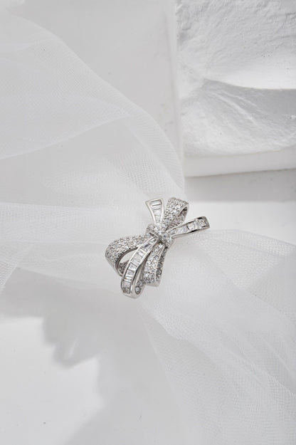 Clear CZ Bow Ring