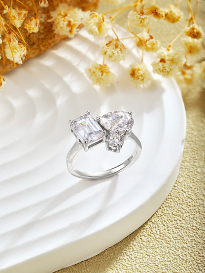 Clear CZ Trio Multi Shape Ring