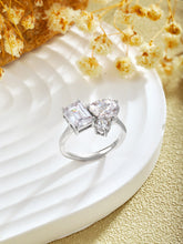 Load image into Gallery viewer, 925 Sterling Silver Clear CZ Trio Multi Shape Ring